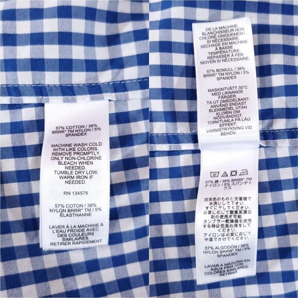 Vineyard Vines Mens Medium On the Go Performance Brrr Blue LS Button Down Shirt - Picture 11 of 14